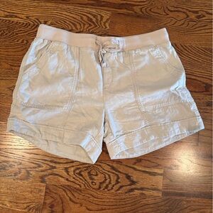 Izod Light Beige Drawstring linen  Shorts
